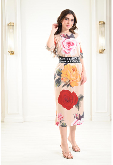 فساتين ميدي مطبوعة