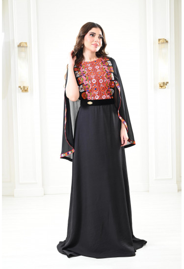 جلابية بكاب مطرز