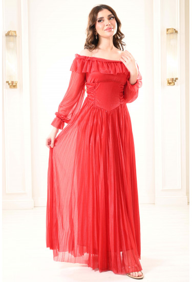 فستان تل سهرة أوف شولدر