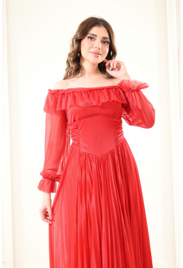 فستان تل سهرة أوف شولدر