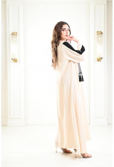 جلابية كتان بأكمام 3/4