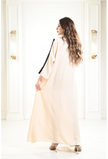 جلابية كتان بأكمام 3/4