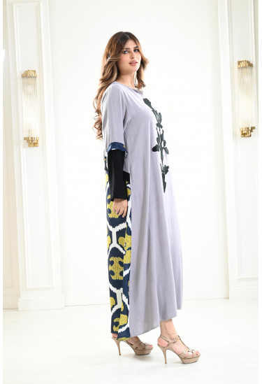 جلابيه كتان طويلة مطرزة جلابيه كتان طويلة مطرزة