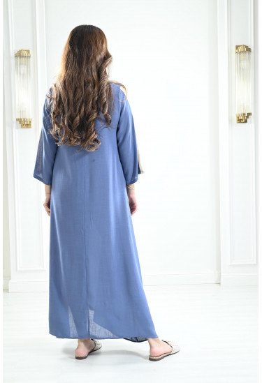 جلابية كتان بأكمام 3/4