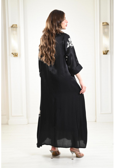 جلابية حرير مطرز