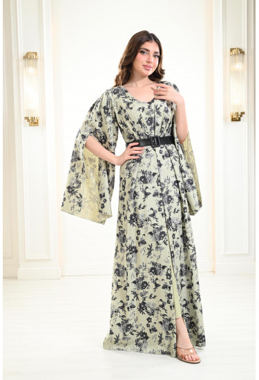 فستان ذو اكمام طويلة مفتوحة فستان ذو اكمام طويلة مفتوحة