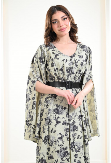 فستان ذو اكمام طويلة مفتوحة فستان ذو اكمام طويلة مفتوحة