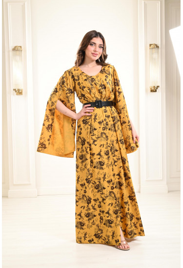 فستان ذو اكمام طويلة مفتوحة فستان ذو اكمام طويلة مفتوحة