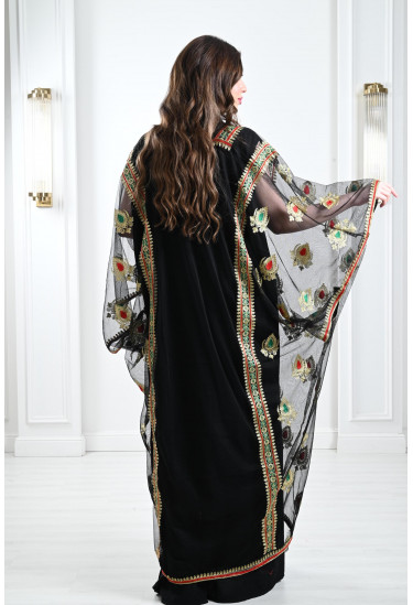 جلابية تول مطرزة 