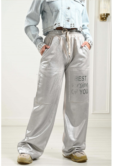 بنطلون بنسيج لامع بنطلون بنسيج لامع