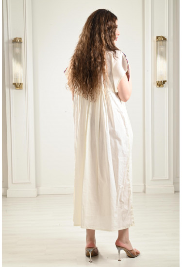 جلابية ميدي دانتيل مطرزة