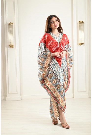 جلابية بيليسية بنقوشات ملونة جلابية بيليسية بنقوشات ملونة