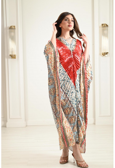 جلابية بيليسية بنقوشات ملونة جلابية بيليسية بنقوشات ملونة