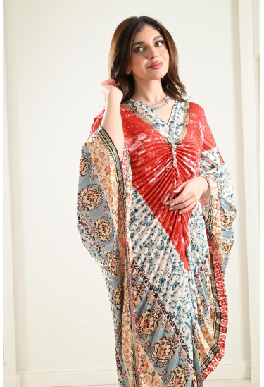 جلابية بيليسية بنقوشات ملونة جلابية بيليسية بنقوشات ملونة