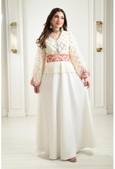 جلابية مغربي فاخرة مطرزة