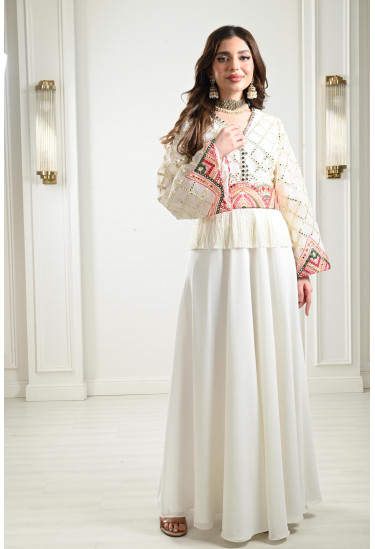 جلابية مغربي فاخرة مطرزة