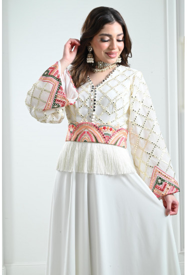 جلابية مغربي فاخرة مطرزة