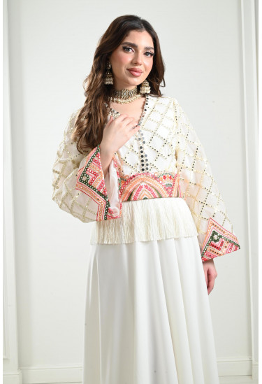 جلابية مغربي فاخرة مطرزة