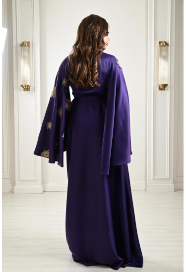 فستان بنمط لف بأكمام مفتوحة