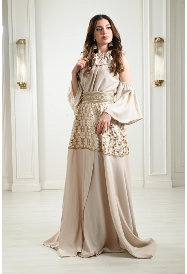 جلابية فخمة بأكمام كلوش