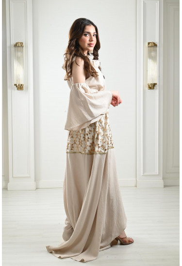 جلابية فخمة بأكمام كلوش