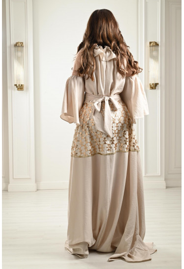 جلابية فخمة بأكمام كلوش