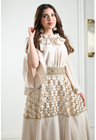 جلابية فخمة بأكمام كلوش