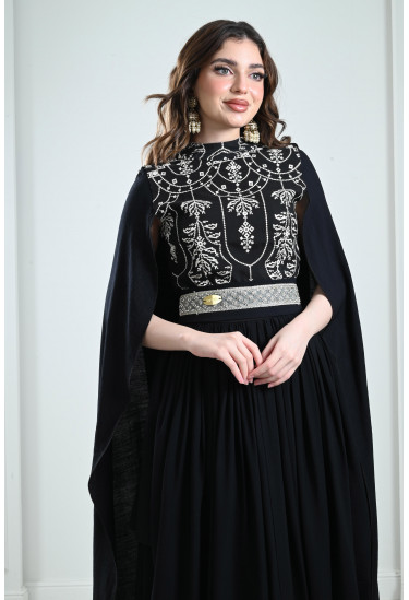 جلابية فخمة بأكمام مفتوحه