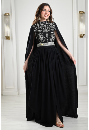 جلابية فخمة بأكمام مفتوحه