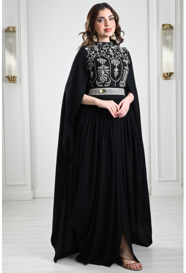 جلابية فخمة بأكمام مفتوحه