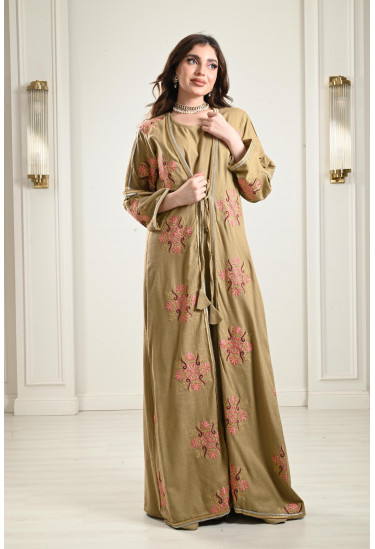 جلابية - 2 قطعة مطرزة جلابية - 2 قطعة مطرزة