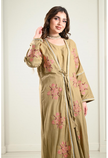 جلابية - 2 قطعة مطرزة جلابية - 2 قطعة مطرزة