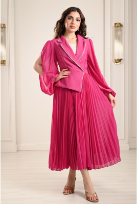 فستان ميدي بنمط البيليسية