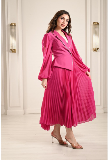 فستان ميدي بنمط البيليسية