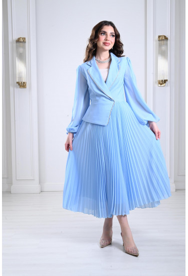 فستان ميدي بنمط البيليسية