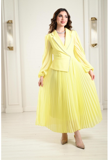 فستان ميدي بنمط البيليسية