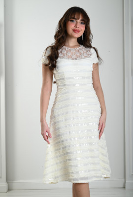 فستان سهره ميدي رقيق