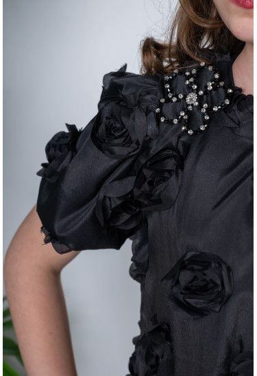 فستان بناتي زهور بارزه مقاسات كبيرة