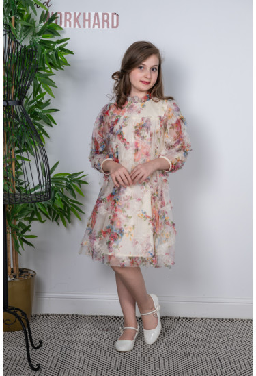 فستان بناتي شيفون قصير