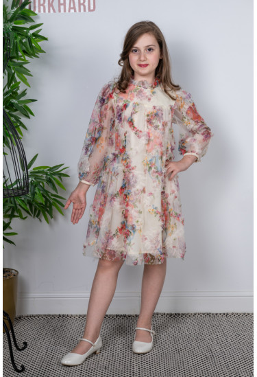 فستان بناتي شيفون قصير