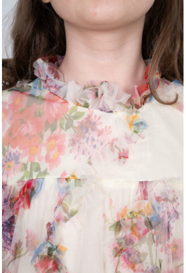 فستان بناتي شيفون قصير