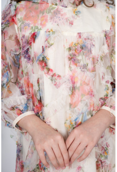 فستان بناتي شيفون قصير