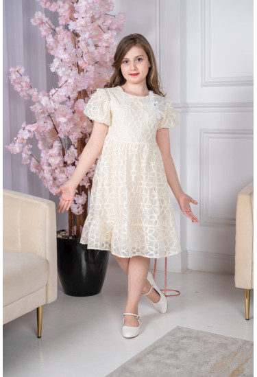 فستان بناتي تطريز زهور فستان بناتي تطريز زهور