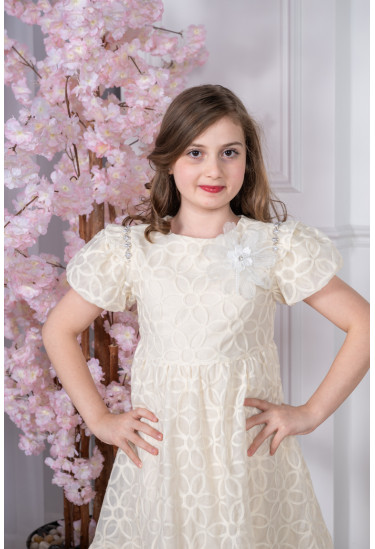 فستان بناتي تطريز زهور فستان بناتي تطريز زهور