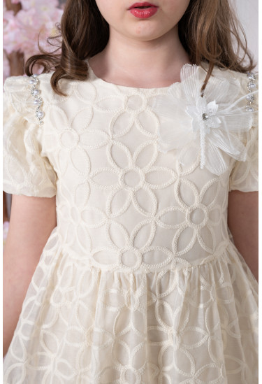 فستان بناتي تطريز زهور فستان بناتي تطريز زهور