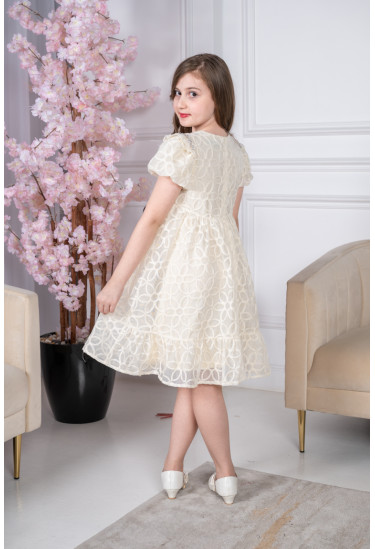 فستان بناتي تطريز زهور فستان بناتي تطريز زهور