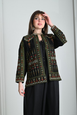 جاكت  نسائي تطريز تراثي