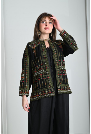 جاكت  نسائي تطريز تراثي