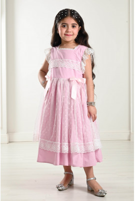 فستان بناتي رقيق مقاس كبير