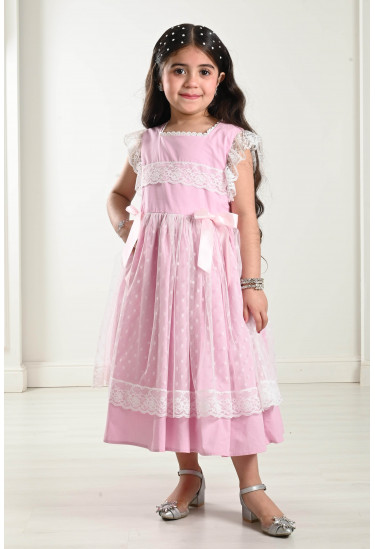 فستان بناتي رقيق مقاس كبير فستان بناتي رقيق مقاس كبير